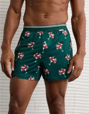 AEO Men's Ultra Soft Santa Pocket Boxer Short