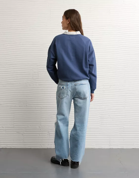 AE Velvet Graphic Crew Neck Sweatshirt - Image 2