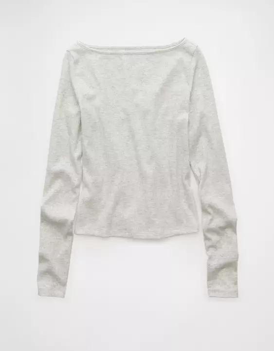 AE Long Sleeve Boatneck Baby Tee - Image 3