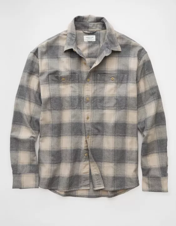 AE Relaxed Fit Everyday Flannel Shirt - Image 3