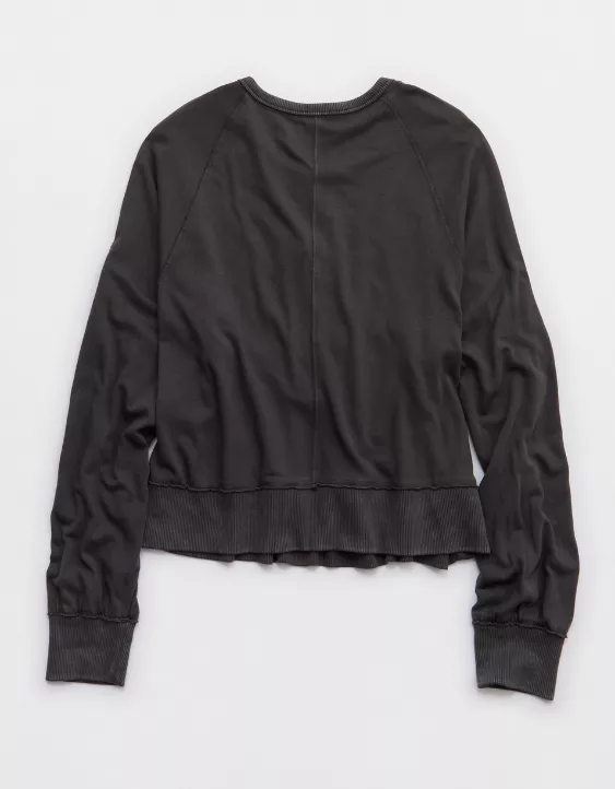 Aerie Happy Snit Henley T-Shirt - Image 4