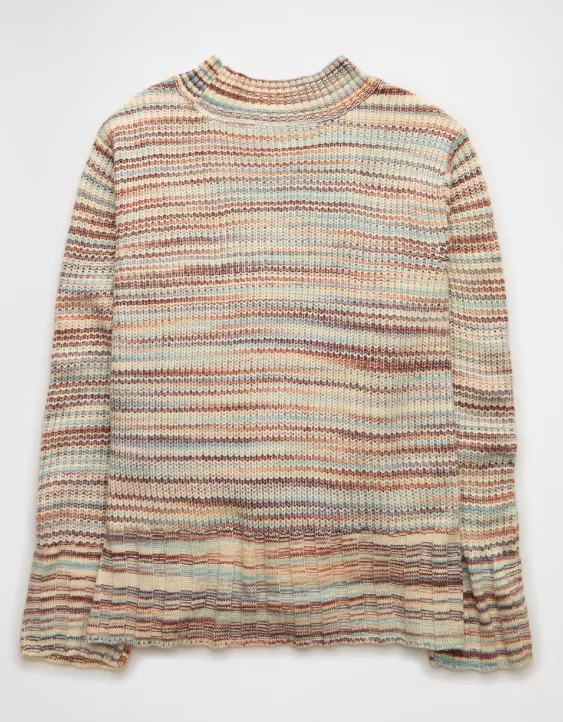 AE Oversized Faux Mohair Wide Cuff Sweater - Image 4