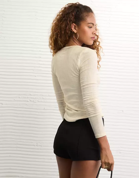 AE Long Sleeve Henley T-Shirt - Image 3