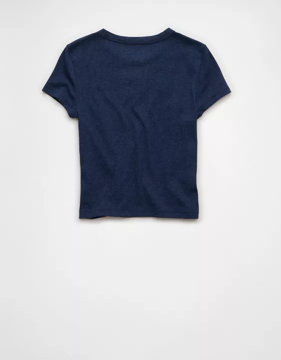 AE Michigan Wolverines Graphic Cropped Baby Tee - Image 4