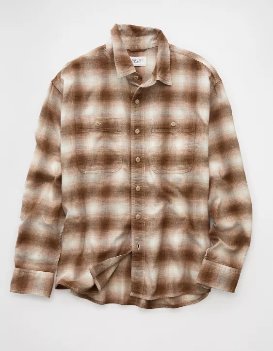 AE Relaxed Fit Everyday Flannel Shirt - Image 3