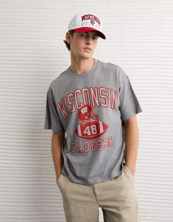 AE Boxy Wisconsin Badgers Graphic T-Shirt - Image 5