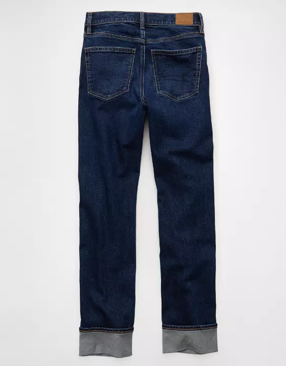 AE Stretch Super High-Waisted Straight Jean - Image 4