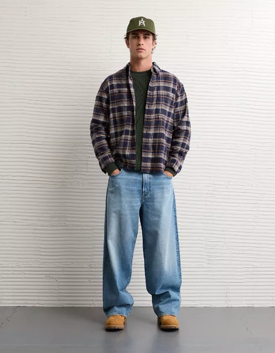 AE Relaxed Fit Everyday Flannel Shirt - Image 5