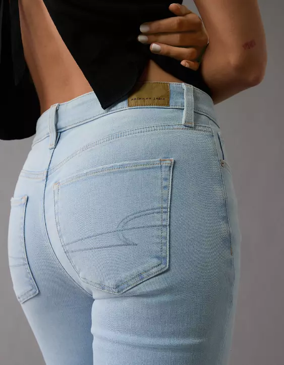 AE Next Level High-Waisted Kick Bootcut Crop Jean - Image 6