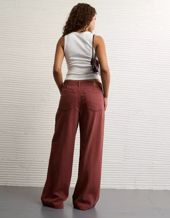 AE Dreamy Drape Stretch Low-Rise Ultra Wide-Leg Pant - Image 2