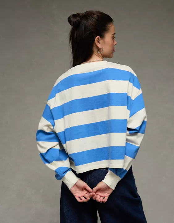 AE Striped Balloon Sleeve T-Shirt - Image 3