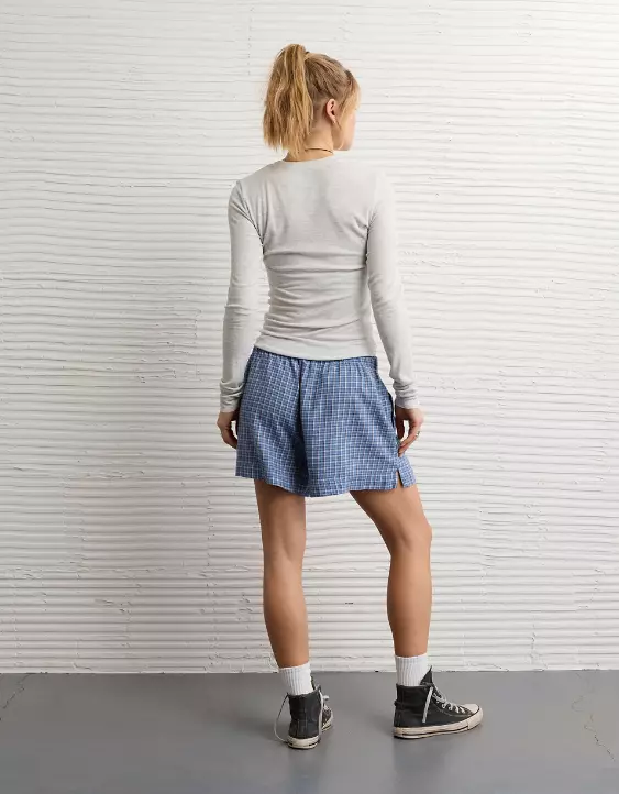 AE Flannel Boxer Sleep Shorts - Image 2