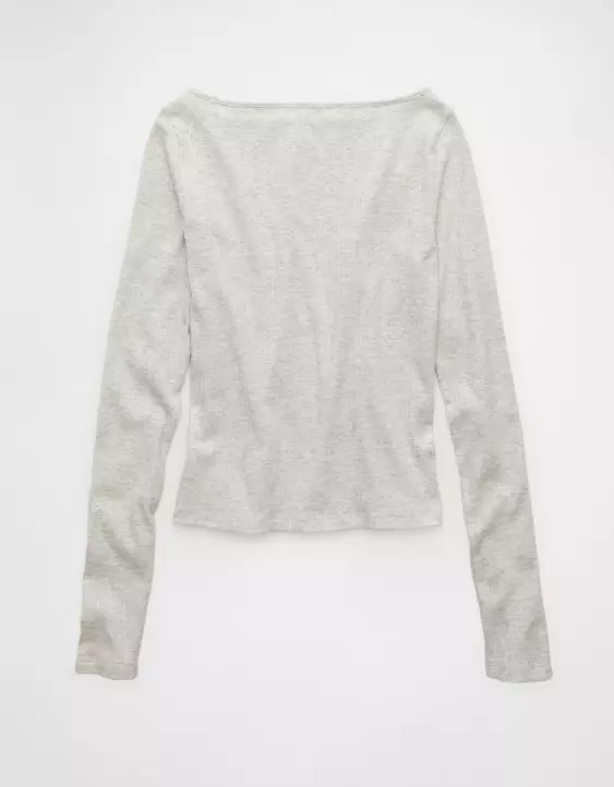 AE Long Sleeve Boatneck Baby Tee - Image 4