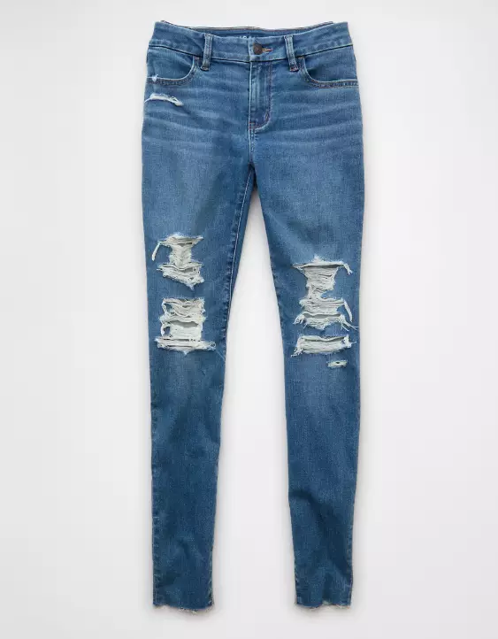 AE Next Level Curvy Ripped High-Waisted Jegging - Image 3