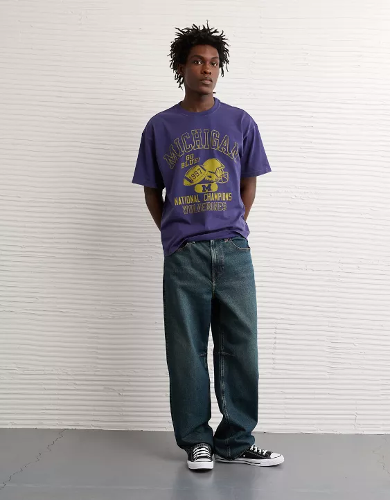 AE Boxy Michigan Wolverines Graphic T-Shirt - Image 5