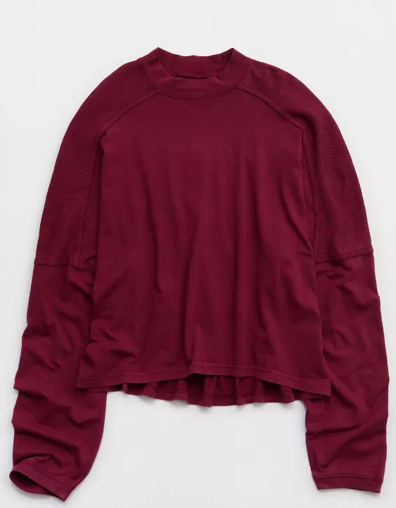 Aerie Cozy Mock-Neck T-Shirt - Image 3