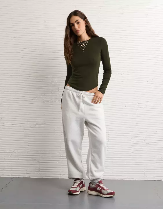 AE Long Sleeve Cozy Crew Neck T-Shirt - Image 5