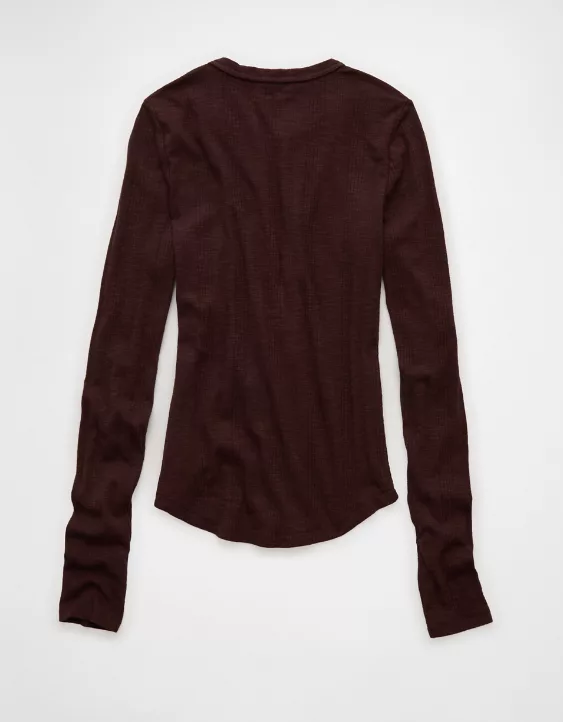 AE Long Sleeve Henley T-Shirt - Image 4
