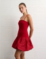 AE Strapless Drop Waist Bubble Mini Dress