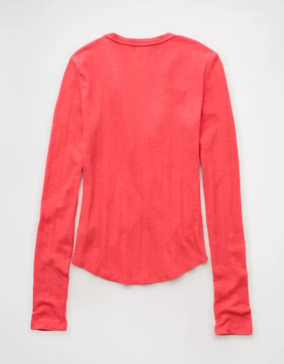 AE Long Sleeve Henley T-Shirt - Image 4