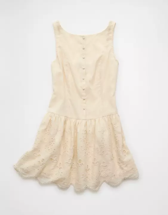 AE Buttoned Lace Mini Dress - Image 3