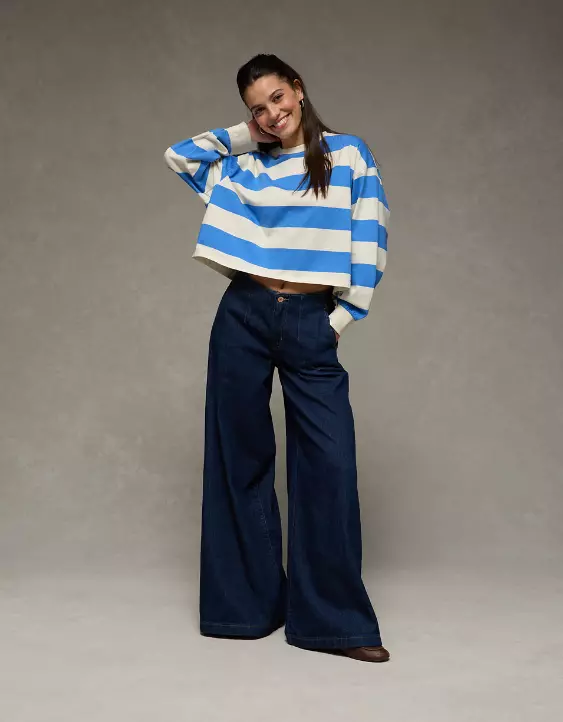 AE Striped Balloon Sleeve T-Shirt - Image 7