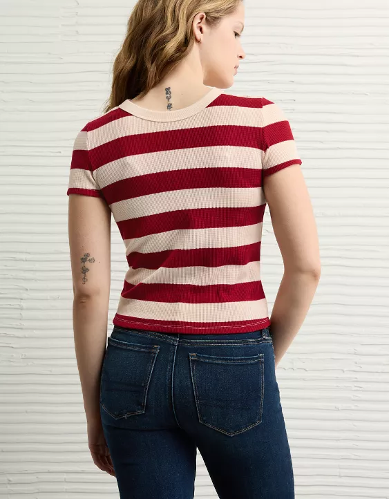 AE Waffle Hey Baby Tee - Image 2