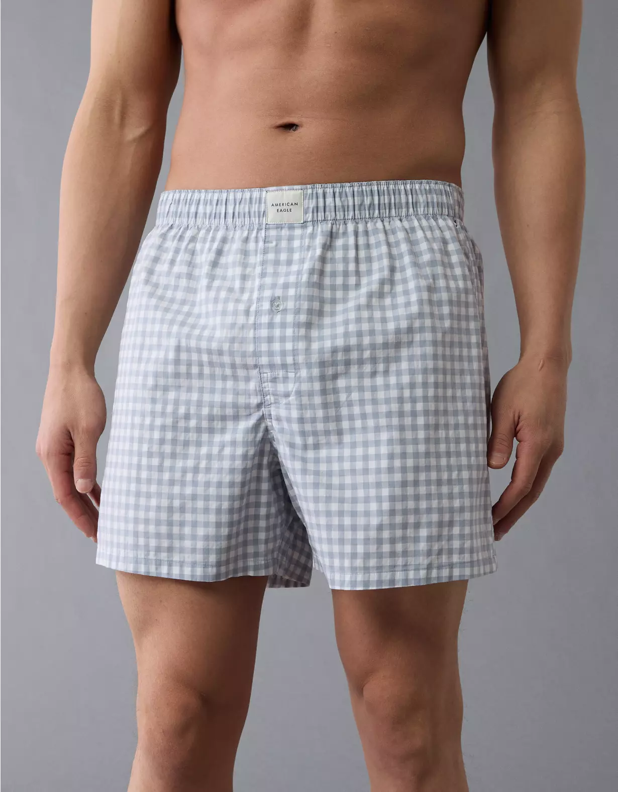 AEO Men's Plaid Stretch Boxer Short