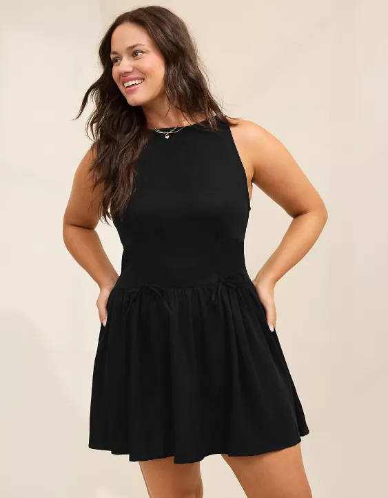 Aerie Drop Waist Bow Dress - Image 5