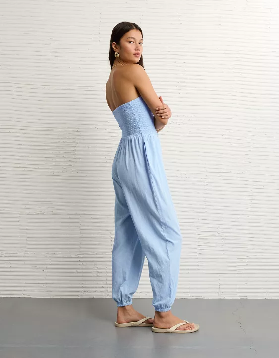 AE Sunchaser Knit Smocked Tube Jumpsuit - Image 5