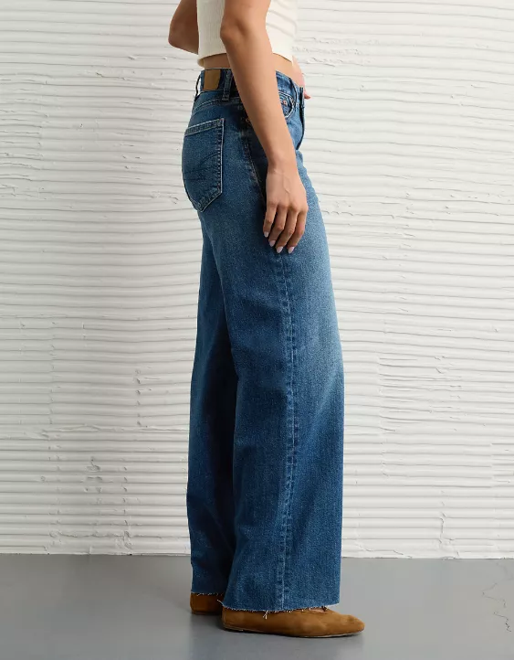 AE Dreamy Drape Stretch Super High-Waisted Baggy Wide-Leg Jean - Image 6
