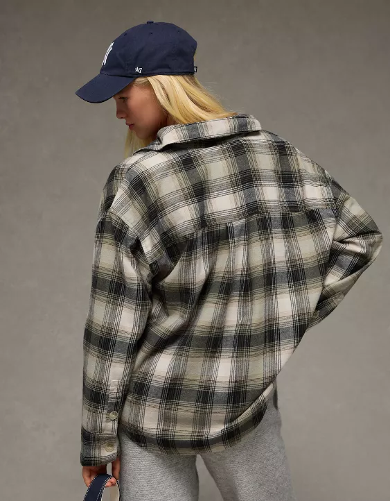 AE Plaid Button-Up Shirt - Image 3