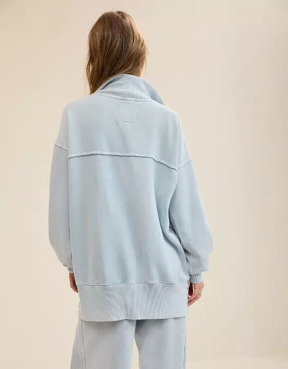 Aerie Vintage Popover Polo Sweatshirt - Image 2