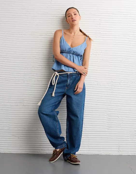 AE Denim Babydoll Tank Top - Image 5