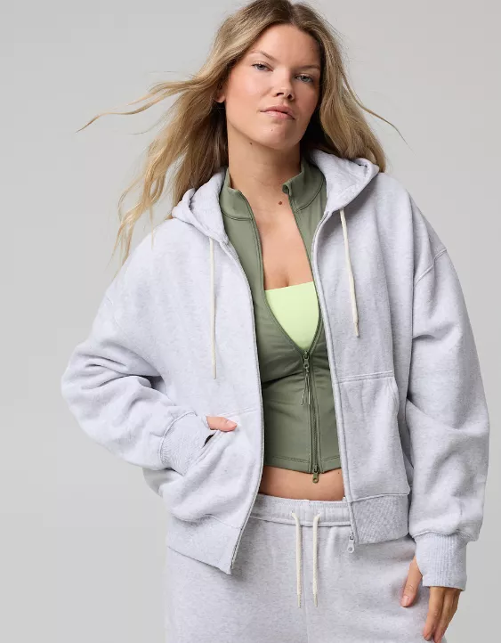 OFFLINE By Aerie Cloud Fleece Classic Full Zip Sweatshirt - Image 6