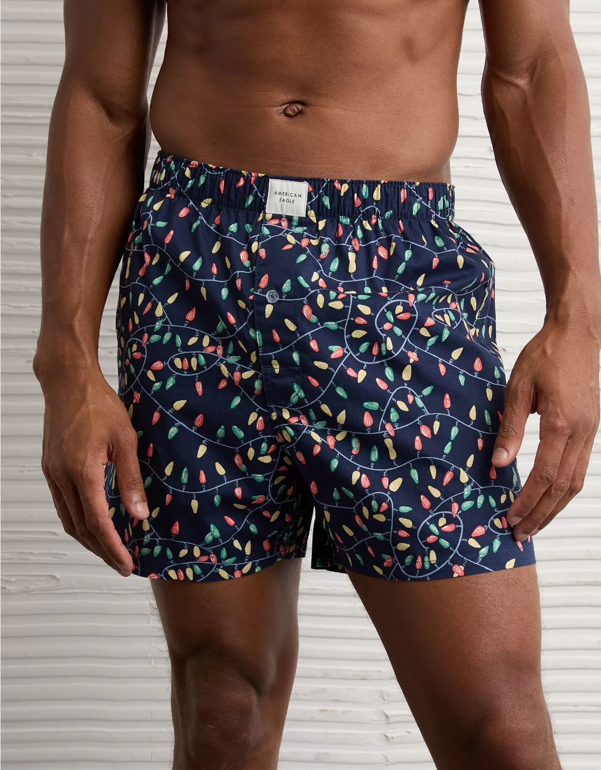 AEO Holiday Lights Stretch Boxer Short