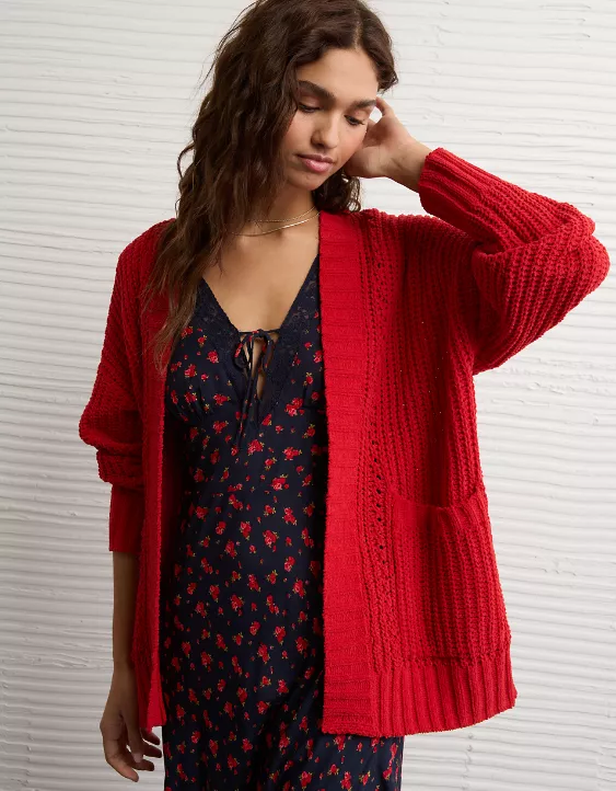 AE Chenille Cardigan Sweater - Image 5