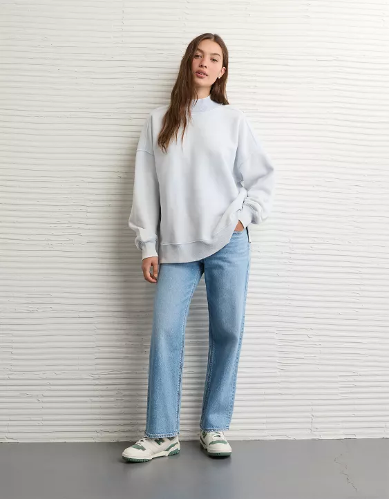 AE Everyday Luxe Mock Neck Sweatshirt - Image 5