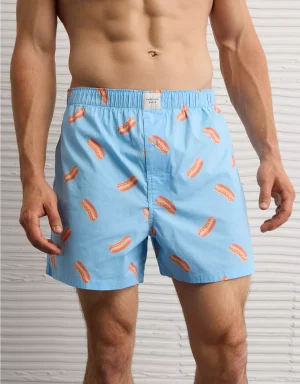AEO Men's Hot Dogs Poplin Boxer Short