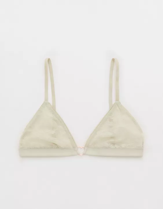 Show Off Heart Mesh Triangle Bralette - Image 4